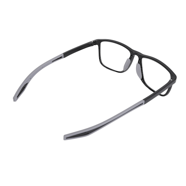 Anti Blue Ray Presbyopia Glasses Multiple Focus Auto Adjusting Optic Frame Presbyopia Reading Glasses Black Frame Gray Legs +150