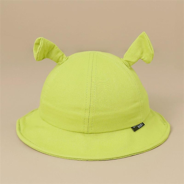 Unisex Monster Shrek Hat For Kids Girls Boys Halloween Bonnet Cotton Bucket Hat Green Party Funny Skullies Beanie Fisherman Caps