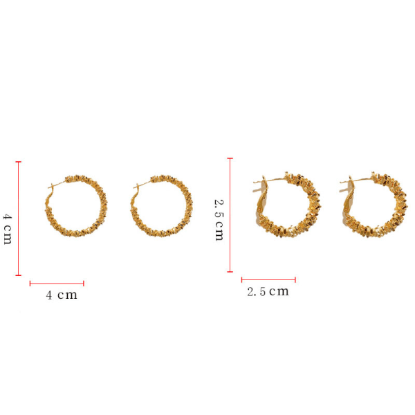 Skinnende store creoler til kvinder og piger - Rhinestone-indpakkede creoler - Letvægts behagelige skinnende øreringe