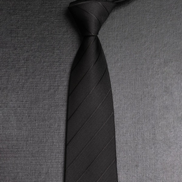 Mænds bryllupsslips - 3-delt stribet plaid slipssæt Silver