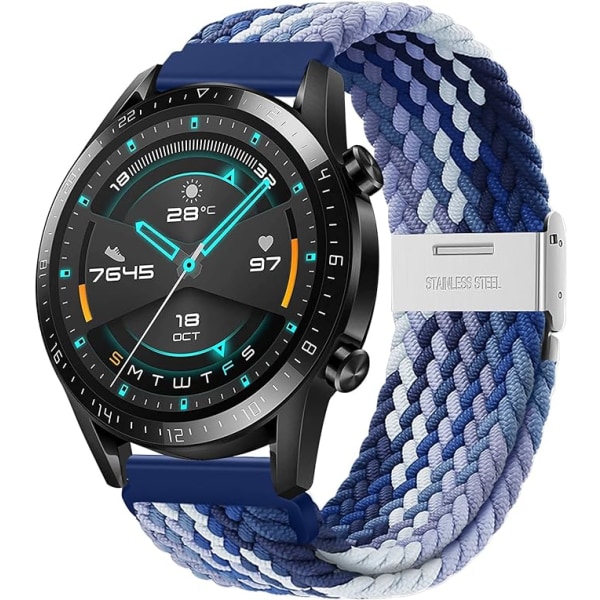 Amazfit GTR Rem 47mm Armbånd, 22mm Elastisk Justerbar Nylon Udskiftningsrem til .