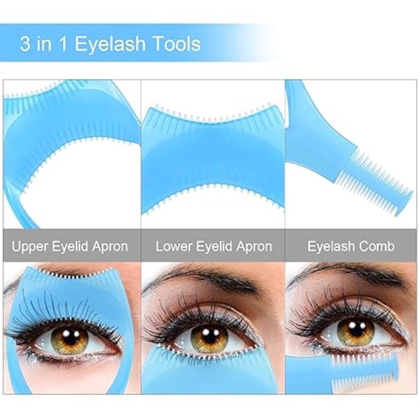 6 stycken 3-i-1 ögonfransverktyg Mascara Shield Applicator Guard E