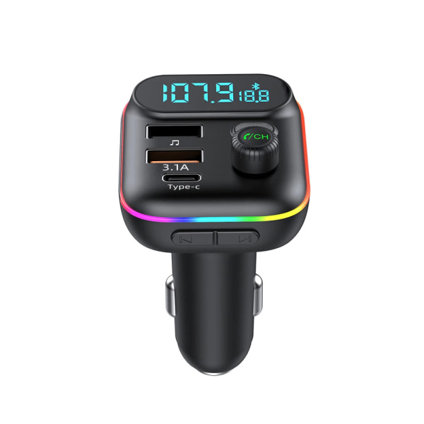 Car Charger FM Transmitter Fast Charging PD QC3.0 USB C Car Phone Charger Type C Adapter in Car For iphone Samsung Huawei Xiaomi