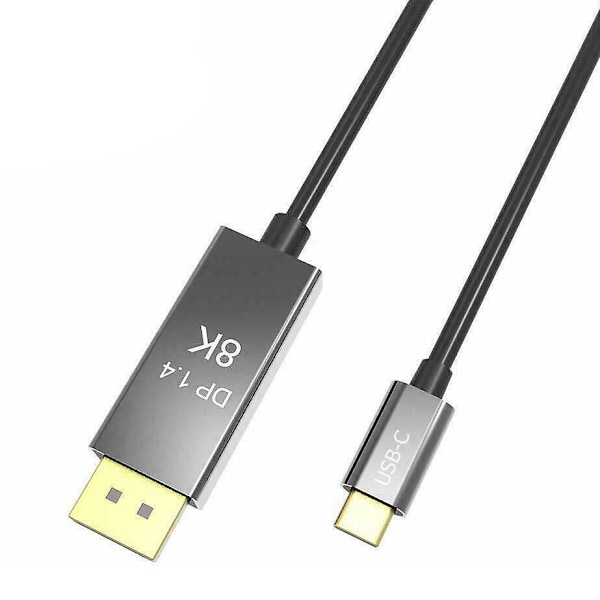 8K@60Hz Type-C til Displayport DP USB3.1 Thunderbolt3 Full HD 8K-kabel 7680X 4320 for TV-projektor 2M(6,56Ft)
