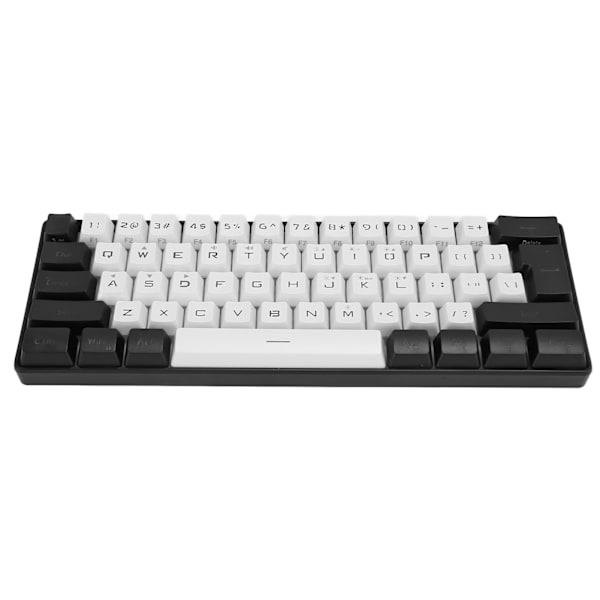 G61 Mini RGB-tastatur LED-bakgrunnsbelysning 61 taster Ergonomisk mekanisk følelse Kablet spilltastatur for kontorvirksomhet Hvit