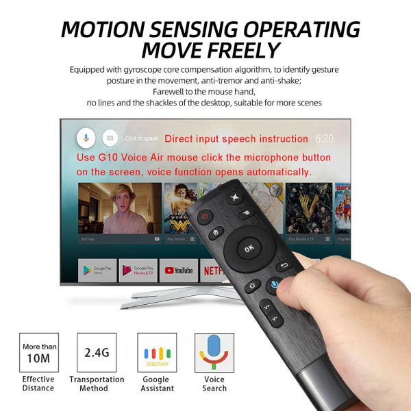 Q5 Air Mouse Fjärrkontroll 2.4G Trådlös Röst Fjärrkontroll för Smart TV Android Box Projektor G10S G10S Fjärrkontroll Q5