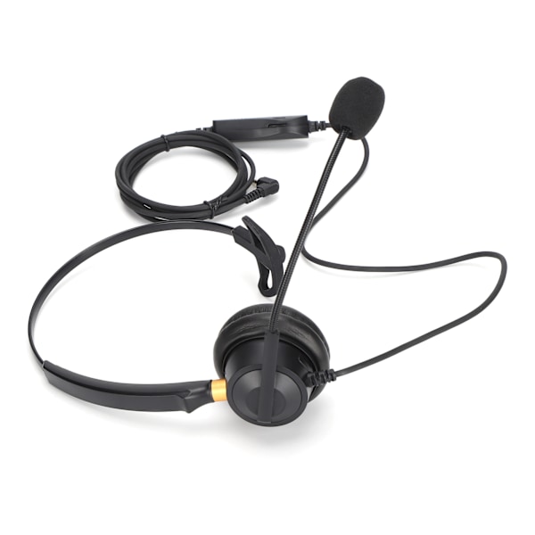 Telefon Headset 2,5 mm Business Headset med støjreducerende mikrofon og lydstyrkekontrol