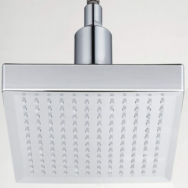 Hemtemperatursensor Kontroll 3 Färg LED-ljus Kvadratiskt Vattenduschmunstycke-PO-