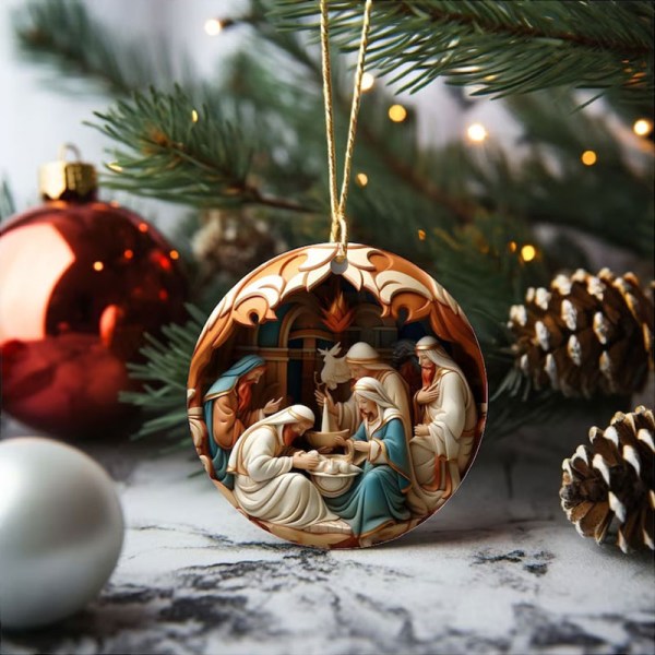 Juldekorasjoner Hengende dekorasjoner Nativity Christmas Ornament B