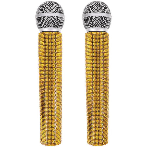 2pcs Microphone Toy Simulated Microphone Pretend Microphone Toy Role Play Microphone Toy