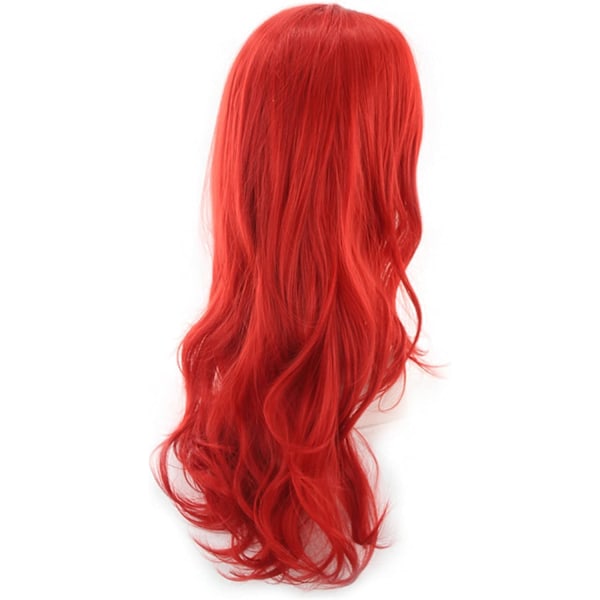 75 cm Pitkä Punainen Kihara Peruukki Naisille, Pitkä Punainen Cosplay-peruukki Juhliin Cosplay Halloween Animeen (C-Punainen), 29,5 Tuumaa