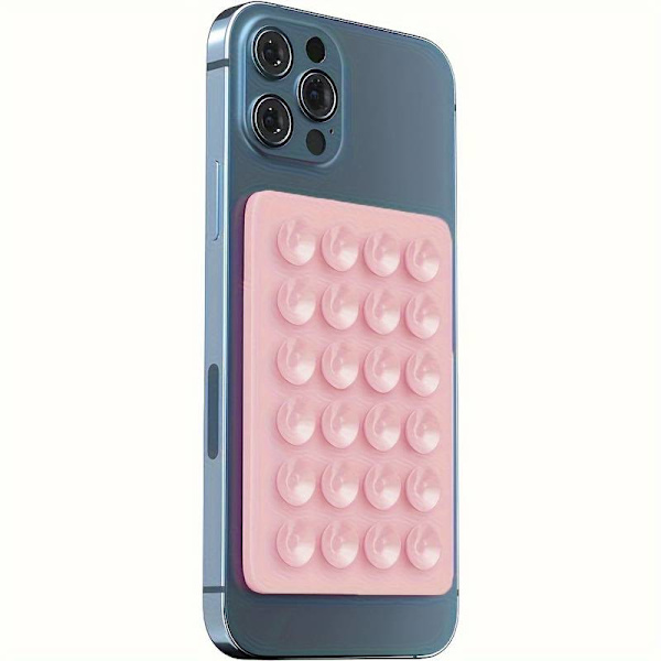 Two Pieces 24 Mini Suction Cups, Universal Non-Slip Grip, Waterproof, Multifunctional Mobile Phone Accessories, Suitable for Various Models pink