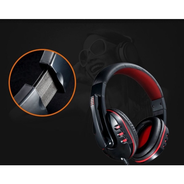 Hodesett Over-Ear Gaming Hodetelefoner, Sang Hodesett Gamer Stereo Wired On-Ear Støydempende Hodesett Øretelefon med Mikrofon