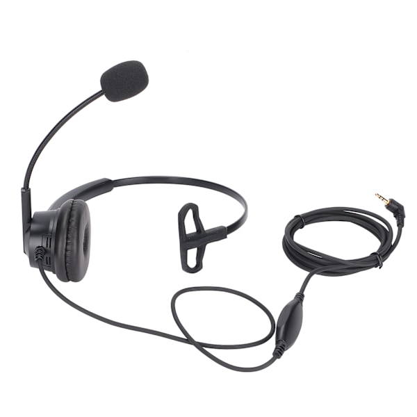 H600‑2.5VA Business Headset 2.5mm Telefon Headset med Mikrofon og Justerbar Lydstyrke