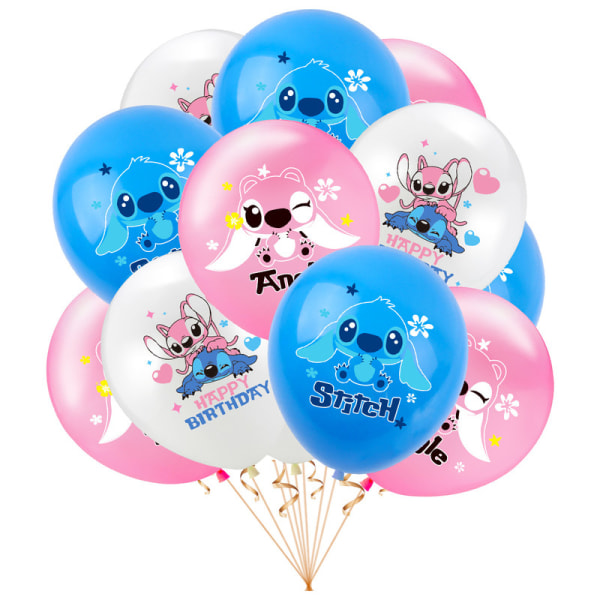 Rosa ballongset med stygn för födelsedagsfest med babytema
