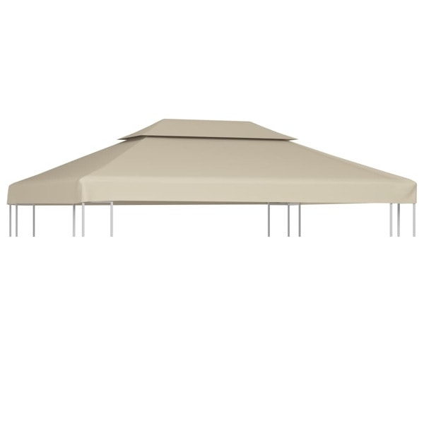 vidaXL Paviljongin katto 3x3 m 270 g/m² vedenpitävä beige beige 4900