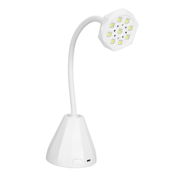 27W Gooseneck-neglelampe med 9 stk. lampebrikker Fleksibel Gooseneck Genopladelig UV-gel-negle-tørrerlys