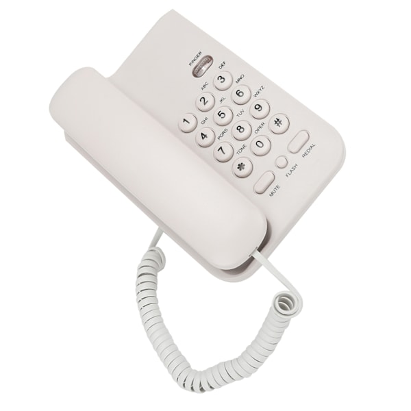 KX T3026CID Telefon på engelska för hotellhemmakontor (telefonledning med slumpmässig färg) (vit)