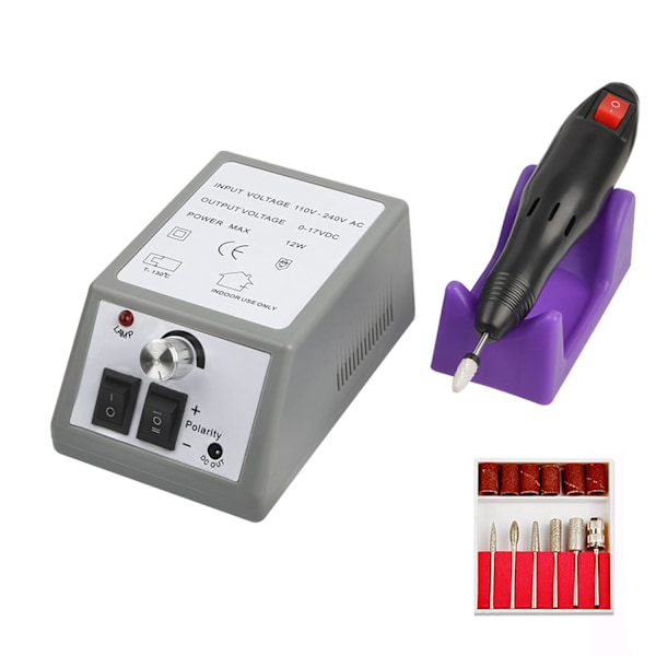 Professionell elektrisk nagelborrmaskin nagelfil elektrisk nagelborrmaskin kit lågt ljud vibrationsband för akrylnaglar D{GKS}
