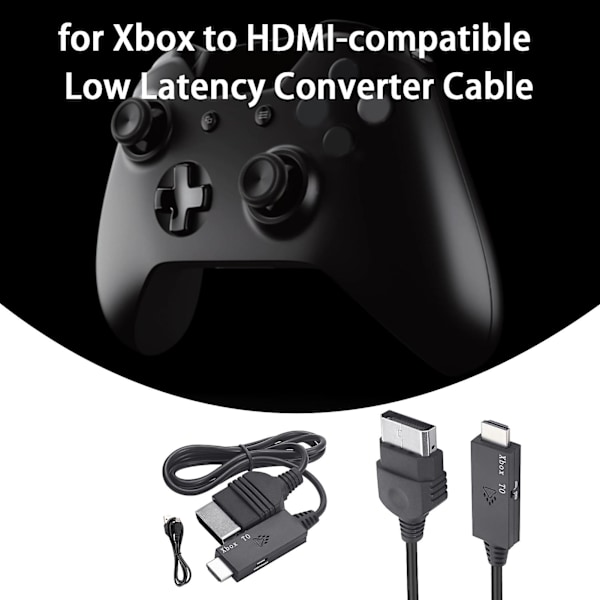 Adapterkabel HD-kompatibel Plug Play 1080P Drivfri för Xbox till HDMI-kompatibel Förlustfri Överföringskonverterkabel Hemförsörjning