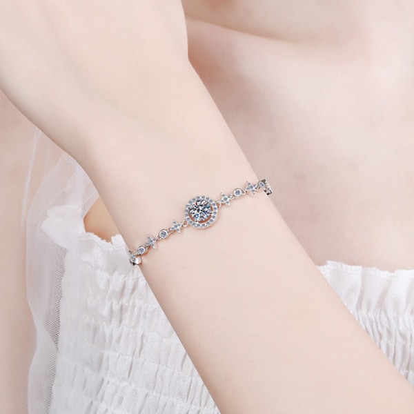 Dame armbånd 925 sølv Diamond