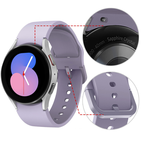 Rem, silikonremmar-kompatibel ja Samsung Galaxy Watch Silikon käsivarsinauha Official white