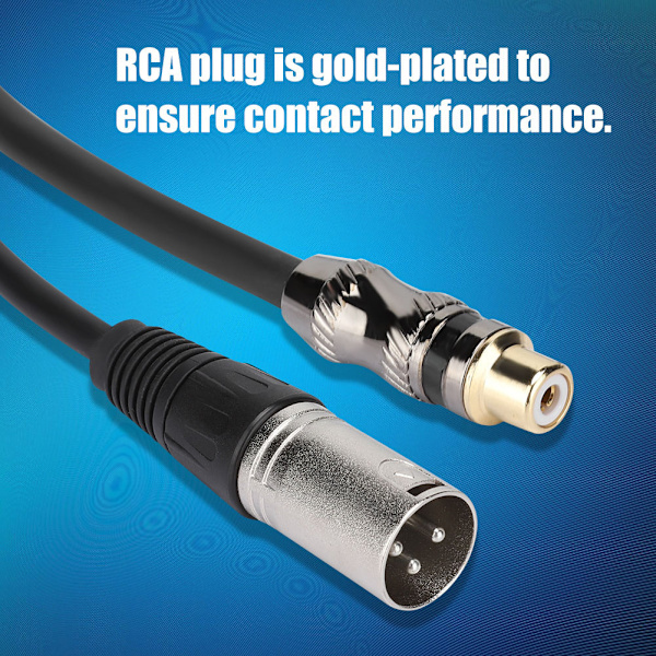 RCA-hona till XLR-hane Konverteradapter 30 cm längd Syrefri kopparljudkabel