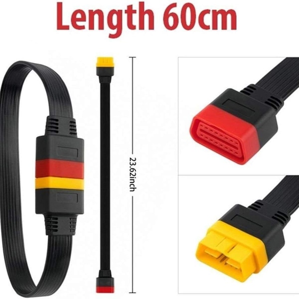 Ny högkvalitativ OBD2 förlängningskabel för Launch X431 ThinkDiag/ Easydiag[mo]