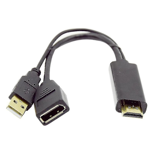 4K HDMI til DisplayPort DP hunn adapterkabel for HD-skjermkonvertering