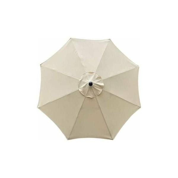 Udskiftningsbetræk til parasol, 8 ribber, 3 m, vandtæt, UV-beskyttende, udskiftningsdug, beige