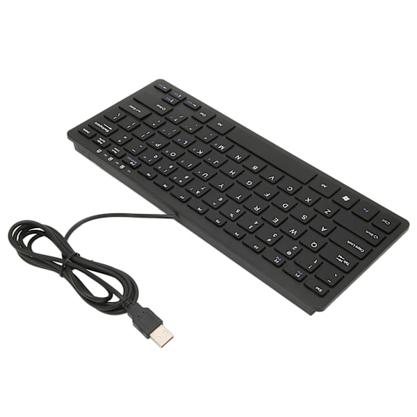 Mini tastatur Mini Ultra tynn 78 taster USB kablet tastatur Saks tastatur Plug and Play Business Office Hjem Bærbar tastatur Svart