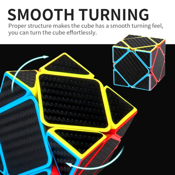 MoYu Meilong Magisk Terning 2x2 3x3 Carbon Fiber Sticker Speed Cube Meilong Speed Puzzle Legetøj Til Børn Børn Cubo Magico 2x2x2