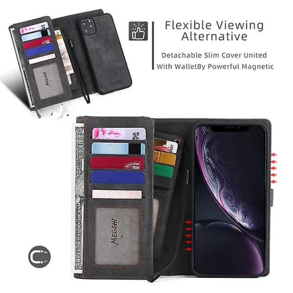 iPhone 11 - Plånboksfodral / Magnet Skal 2 Färg