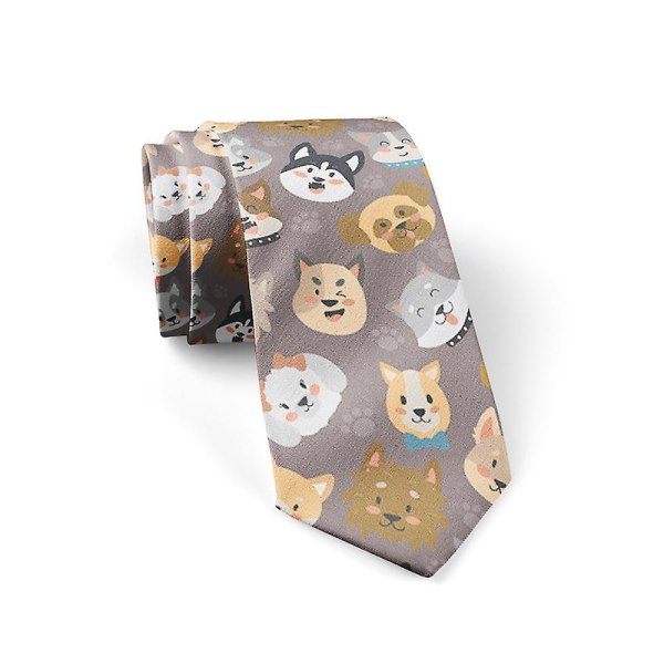 Neck Ties Men Cartoon | Polyester Gift Accessory | Mens Cartoon Skinny Tie - Men's