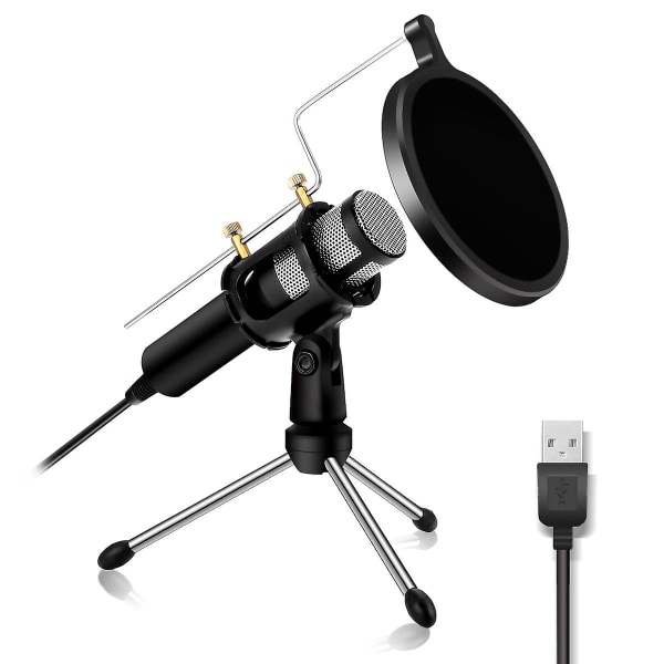 Condenser Microphone Computer Microphone Plug and Play Family Studio Microphone Recording Microphon