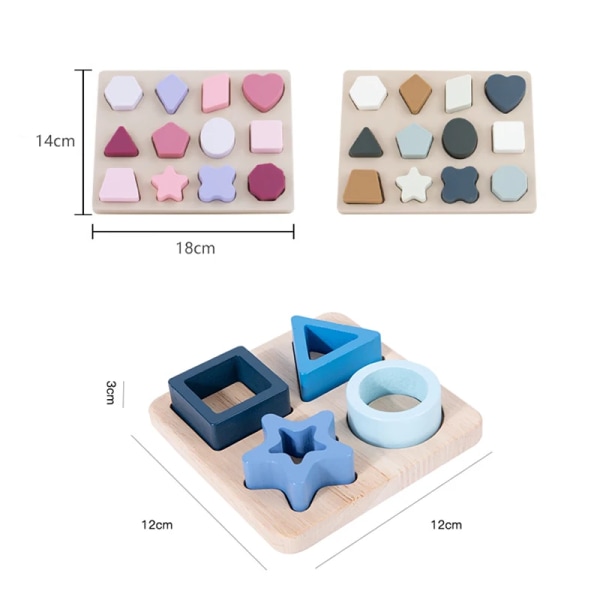 Montessori baby Silikonleksaker Geometrisk form sticksågsbräda Matchande spel Pedagogiska inlärningsleksaker Silikon av livsmedelskvalitet C