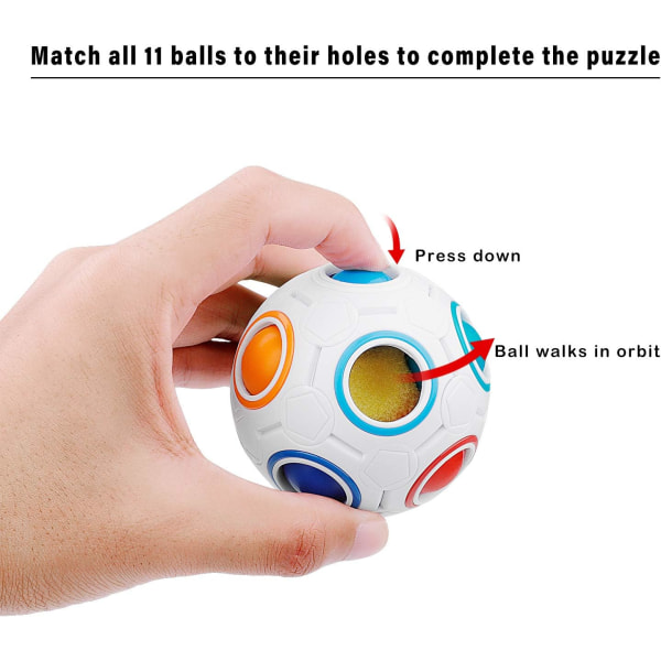 Magic Rainbow Ball Puslespil Rubiks Fig Cube Legetøj Magisk regnbågsboll