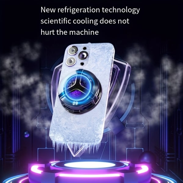 S9 Uusi päivitetty TEC-sirun jäähdytystekniikka, matkapuhelimen jäähdytin, vahva magneettinen jäähdytin black