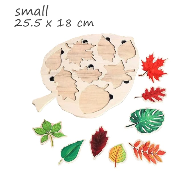 Montessori Leaf Jigsaw Puslespil Legetøj Træplante Tegnebræt Kognitionsspil Pædagogisk maleri Legetøj til børn Læremidler small size
