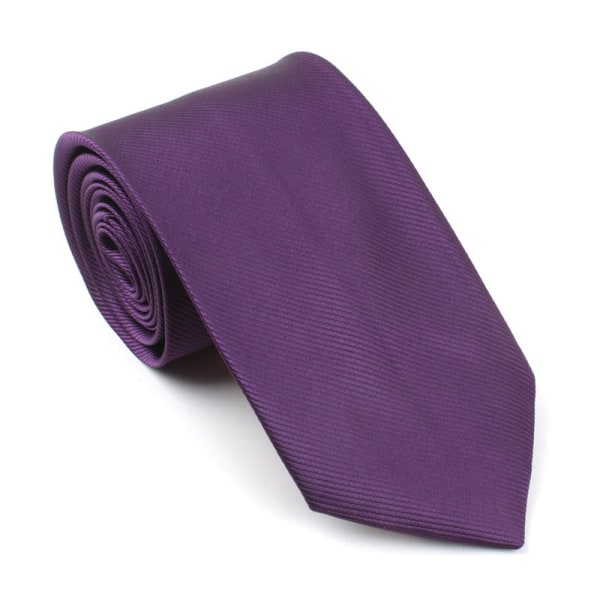 Herre slips ensfarvet i ensfarver 8cm Purple