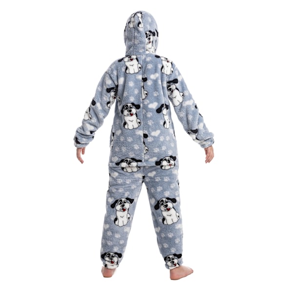 Barn Onesie Pyjamas Sött Mönster Tryck Dragkedja Unisex Mjuk med Huva För Vinter Höst Typ 2