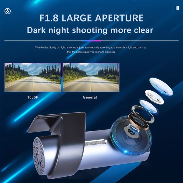 1080P High-definition WIFI-skærm Mindre køreoptager 150 ° vidvinkel skydeløkke-optagelse af bil-DVR