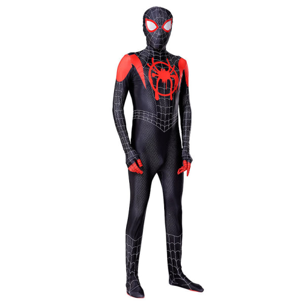 Kids Miles Morales kostym Spider-Man，Iron Spider-Man Cosplay Halloween Set Miles 150cm