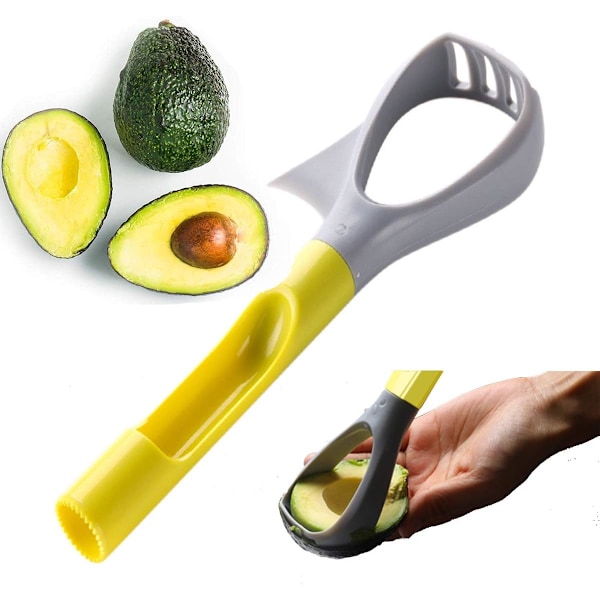 Avokadoskärare & Delare, Effektivt Köksredskap, Snabb Skärning & Multifunktionell Användning för Hass Avokado, Kiwi, Drakfrukt, Äpplen, Persikor
