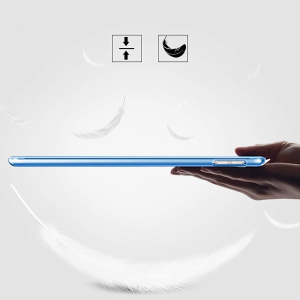 Etui - Slankt, lett smart etui med klar frostet bakside og automatisk vekking/hvile - Blå, iPad 10.9 (2022)【mo】