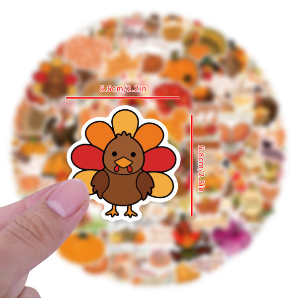 110 tegnet Thanksgiving påsk DIY Doodle klistermærke