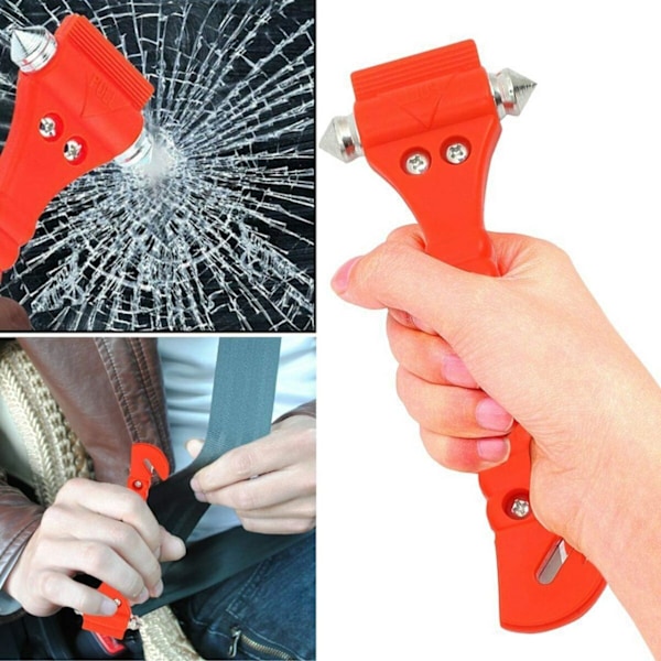 Bil nödsats 2-pack nödhammare med fönsterkross