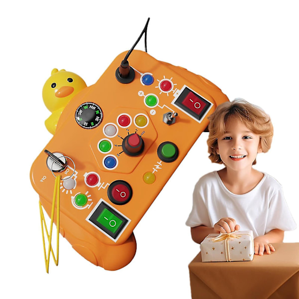 New Upgraded Light Up Activity Toy | Led Buzz Toy | Led Interactive Toy, Toddler Sensory Board Toy