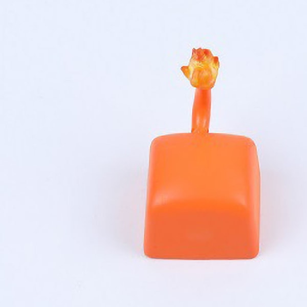 Gaming Keycaps Universal Cute Cartoon Shape Resin Keycap for Mechanical Keyboards Red Charmander