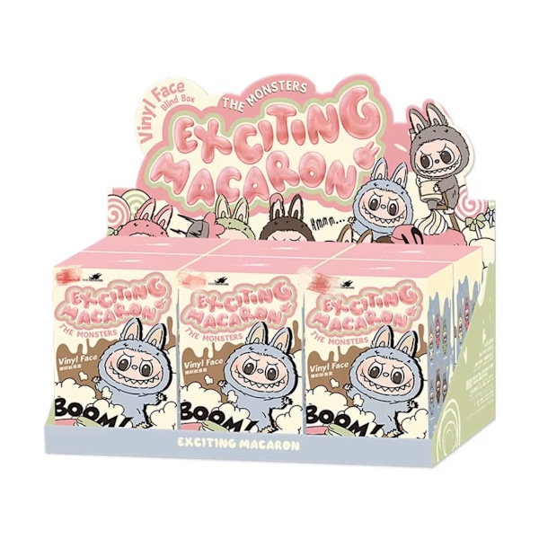 1 kpl POP MART LABUBU The Monsters Jännittäviä Macaron Pehmolelut Hahmolelut Sokkolaatikot (Väri Satunnainen)